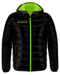 Giubbotto Givova Olanda nero/verde fluo — giacca sportiva da squadra per calcio