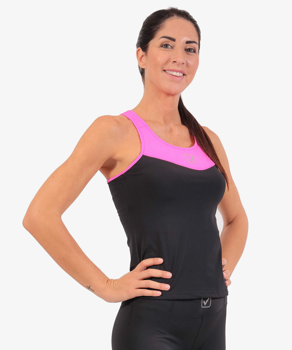 Canotta Givova Donna Stampa fuxia da palestra e corsi di fitness Givova Canotte Planet Sport Italia