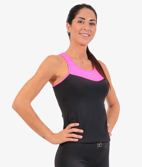 Canotta Givova Donna Stampa fuxia da palestra e corsi di fitness Givova Planet Sport Italia
