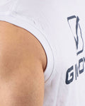 GIVOVA CANOTTA COTONE SPONSOR LOGO BIG BIANCO