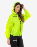 Rain jacket Givova Basico giallo fluo — giacca antipioggia per allenamento