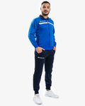 Tuta Givova One Full Zip Polarfleece azzurro/blu — tuta in pile per il dopo allenamento