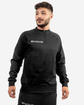 Maglia Givova Polarfleece Tecnica (Half Zip) 500 nero — maglia tecnica da allenamento