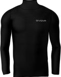 Maglia Givova Corpus 3 Lupetto Intima Elastico ML nero — maglia intima tecnica per allenamento