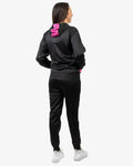 Tuta Visa Melange Givova con Cappuccio Polarfleece - ROSA FLUO/NERO