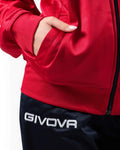 Tuta Givova King in Polarfleece (Sorrento) - ROSSO/BLU