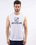 Canotta Givova Cotone Sponsor Logo Big bianco — canotta sportiva per allenamento