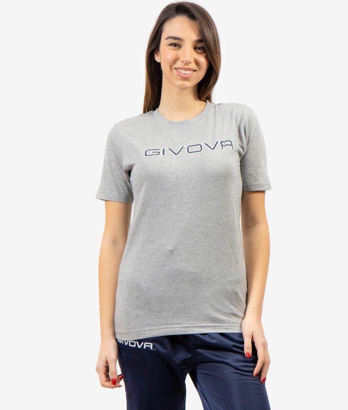 T-shirt Givova Cotone Spot grigio melange in cotone girocollo Givova Maglie e T-Shirt Planet Sport Italia