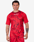 Maglia Givova Grafite Interlock rosso/nero — maglia da gara e allenamento calcio