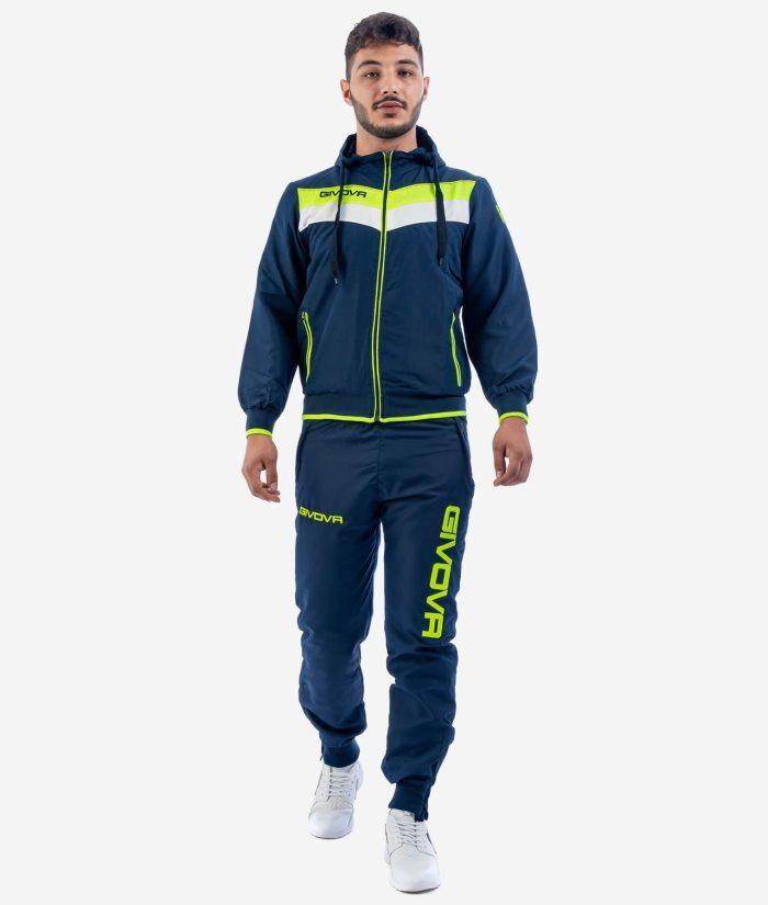 Tuta Givova Matador in microfibra bianco e blu da rappresentanza Givova Tute Planet Sport Italia