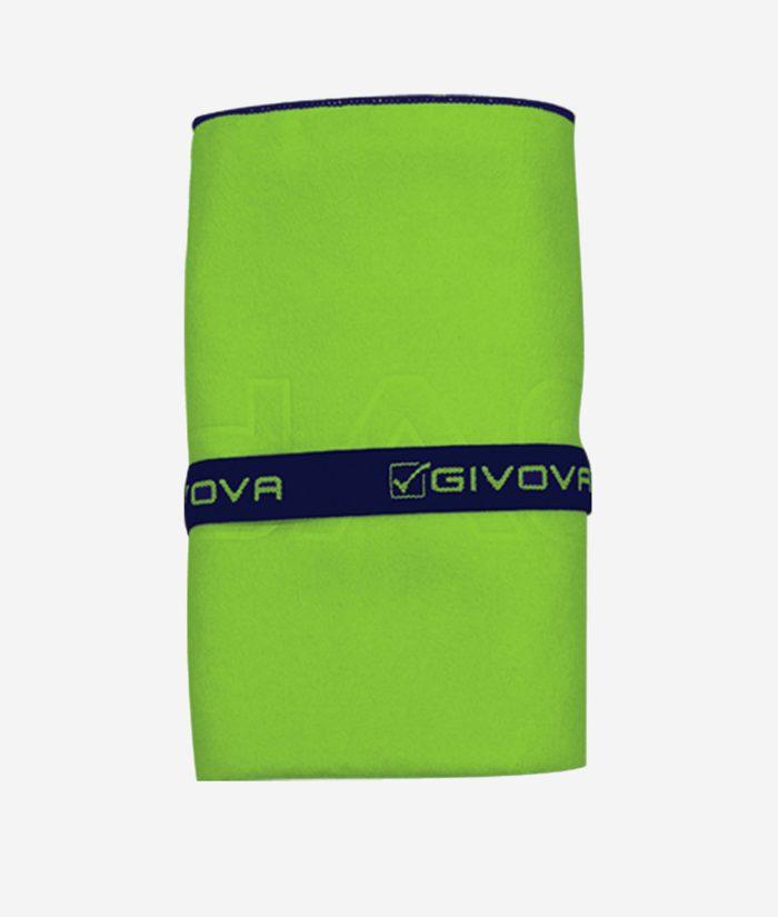 Telo Givova Big Microfibra 80x165 nero e arancio fluo Givova Teli e Accappatoi Planet Sport Italia