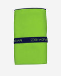 Telo Givova Big Microfibra 80x165 nero e arancio fluo