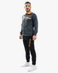 Tuta Givova One Full Zip in polarfleece rosso e blu con zip integrale