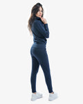Tuta Givova King Donna Cotone Terry - BLU/FUXIA