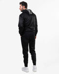 Tuta Visa Melange Givova con Cappuccio Polarfleece - NERO/GRIGIO SCURO MELANGE