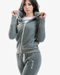 Tuta Givova King Star Donna Felpa - GRIGIO SCURO/GRIGIO CHIARO