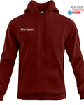 GIVOVA Felpa Full Zip 500 - Granata