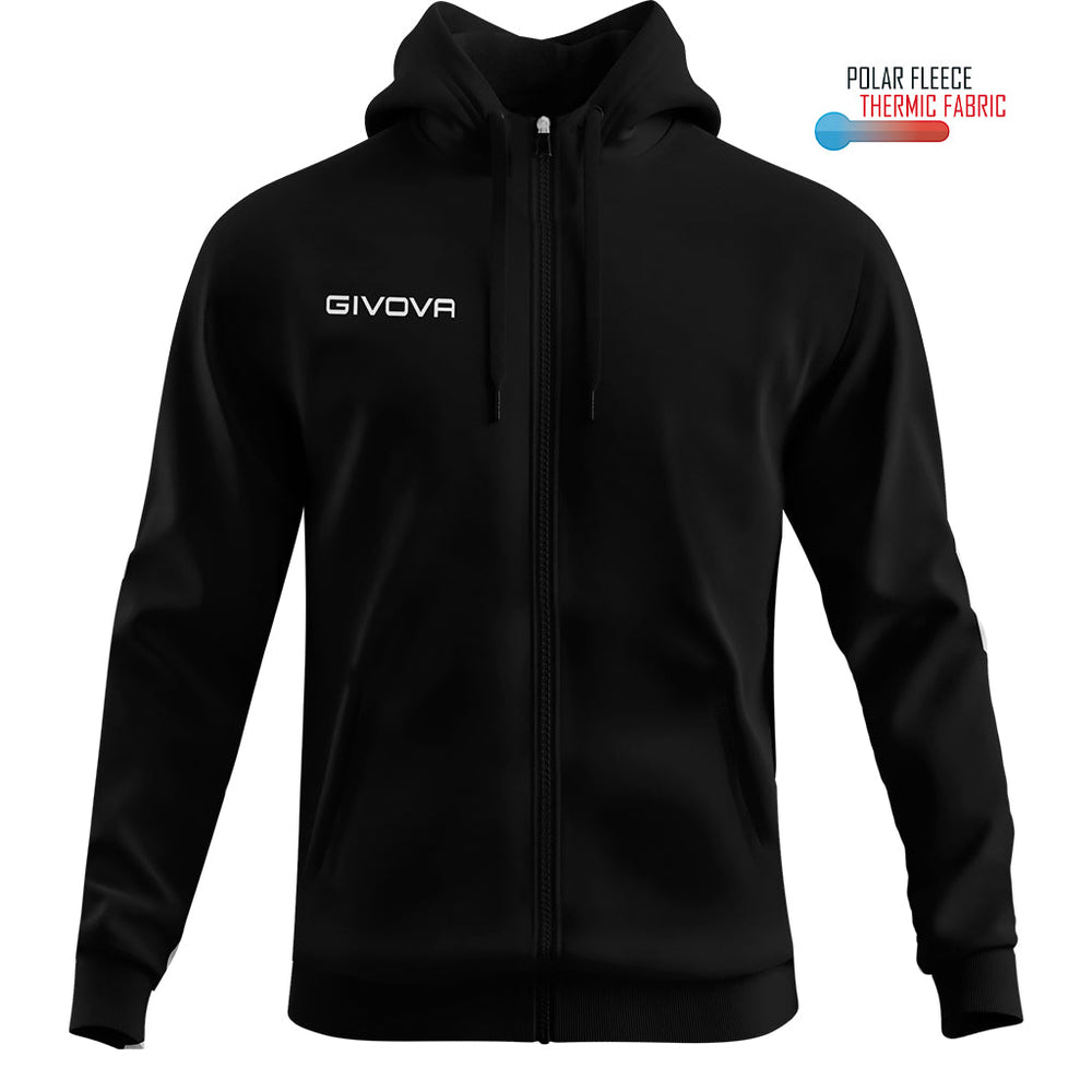 GIVOVA Felpa Full Zip 500 - Nero Givova Felpe Planet Sport Italia