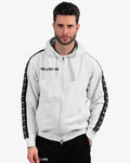 Givova Felpa Full Zip Terry Band - Bianco Nero