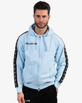 Givova Felpa Full Zip Terry Band - Celeste chiaro