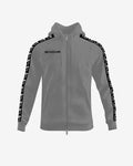 Givova Felpa Full Zip Terry Band - Grigio melange chiaro Nero