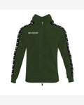 Givova Felpa Full Zip Terry Band - Verde militare Nero