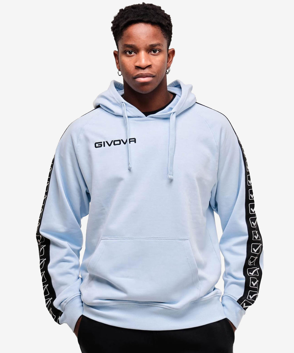 Givova Felpa con cappuccio Terry Band - Celeste chiaro Givova Felpe Planet Sport Italia