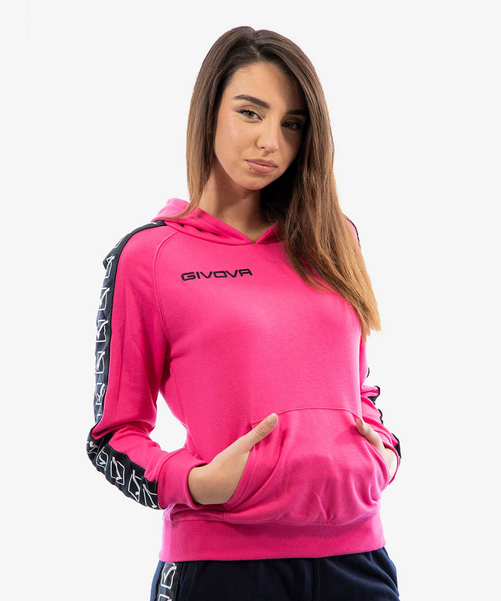Givova Felpa con cappuccio Terry Band - Fuxia Givova Felpe Planet Sport Italia
