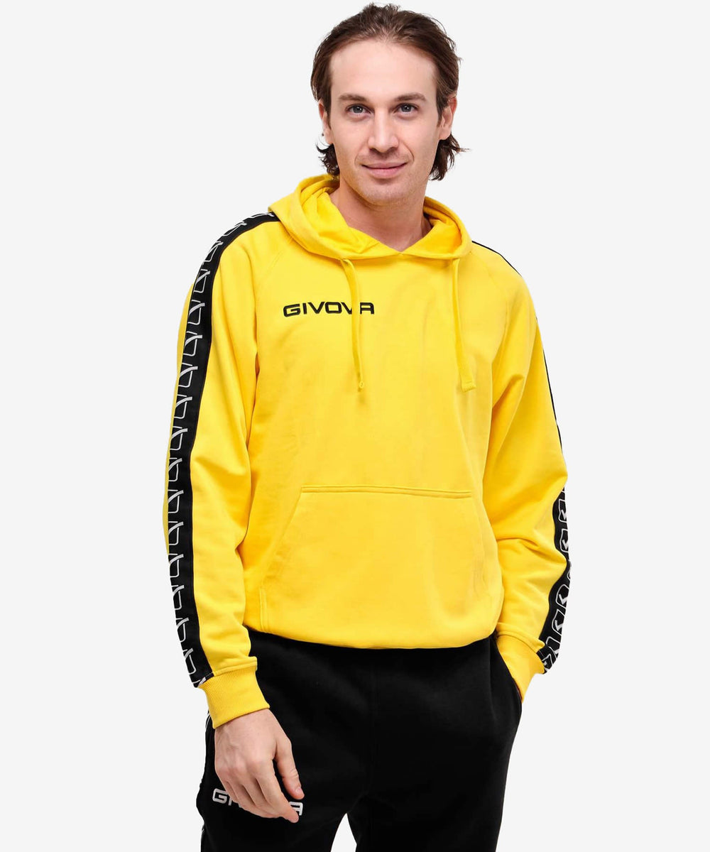 Givova Felpa con cappuccio Terry Band - Giallo Givova Felpe Planet Sport Italia