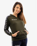 Givova Felpa con cappuccio Terry Band - Verde militare