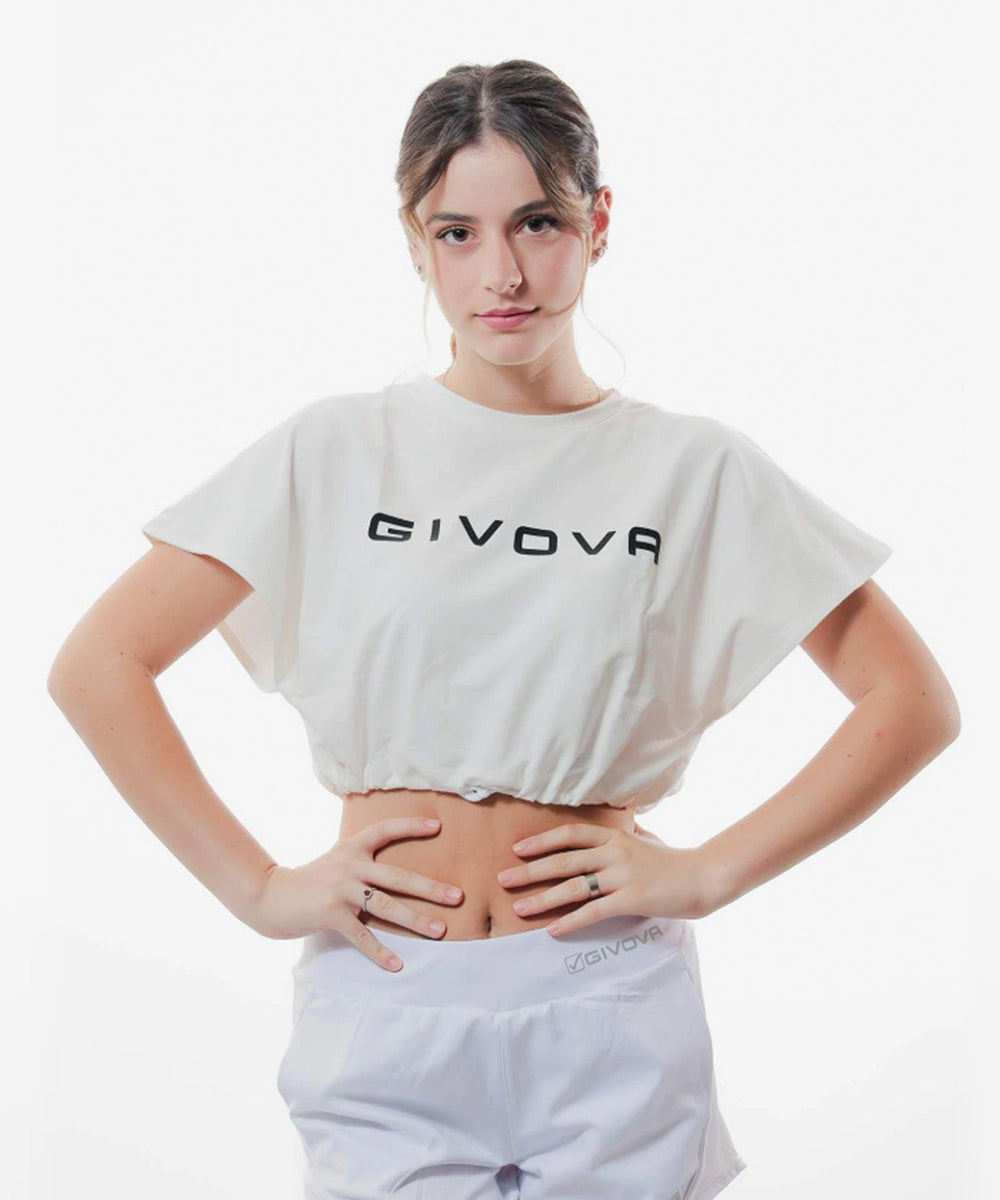 Maglia Givova Shirt Donna Scollo a Barca nera a maniche corte per palestra e fitness Givova Maglie e T-Shirt Planet Sport Italia