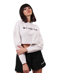 Maglia Givova Shirt Donna Scollo a Barca Manica Lunga bianca per allenamento invernale