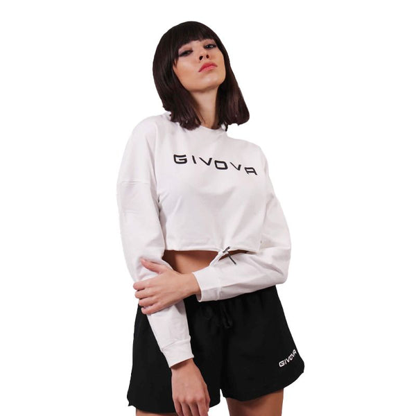 Givova Shirt donna scollo a barca manica lunga bianco Givova Planet Sport Italia