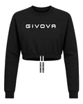 Givova Shirt donna scollo a barca manica lunga nero