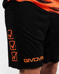 Completo Givova Kit Portiere Difesa - ARANCIO FLUO/NERO