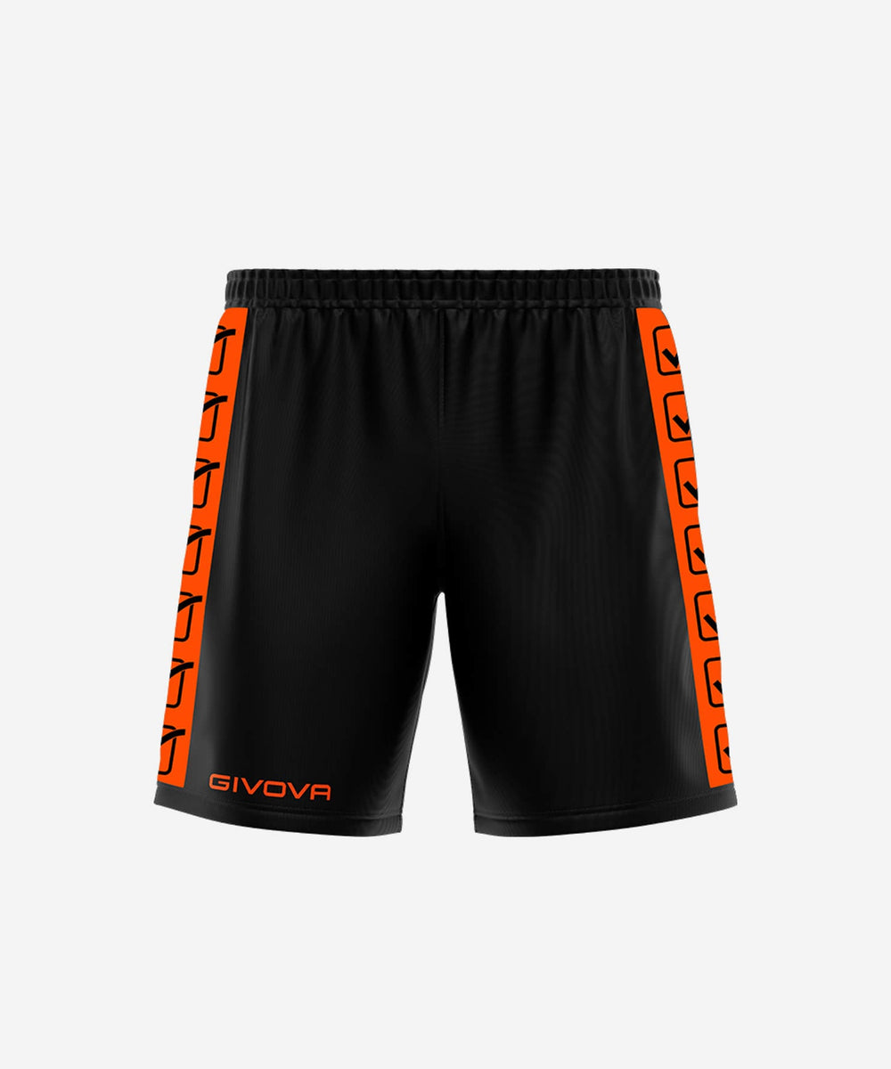 Givova Pantaloncino Poly Band - Arancio fluo Nero Givova Pantaloncini e Bermuda Planet Sport Italia