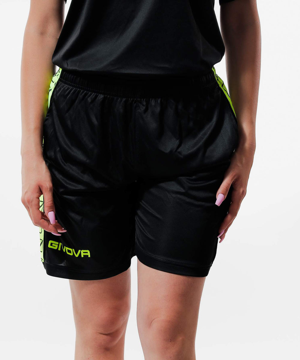 Givova Pantaloncino Poly Band - Giallo fluo Nero Givova Pantaloncini e Bermuda Planet Sport Italia
