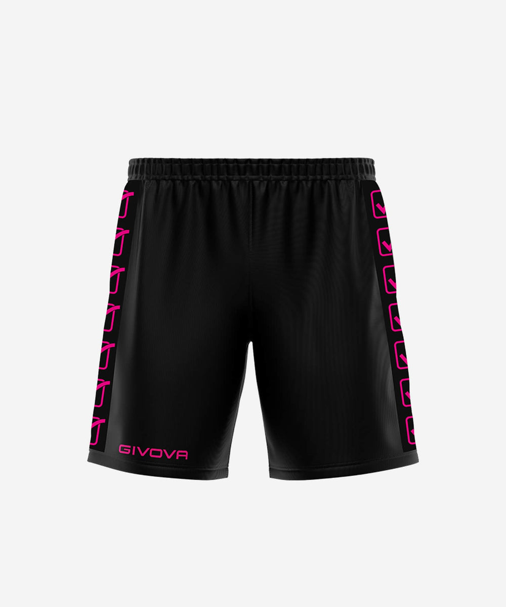 Givova Pantaloncino Poly Band - Nero Fuxia fluo Givova Pantaloncini e Bermuda Planet Sport Italia