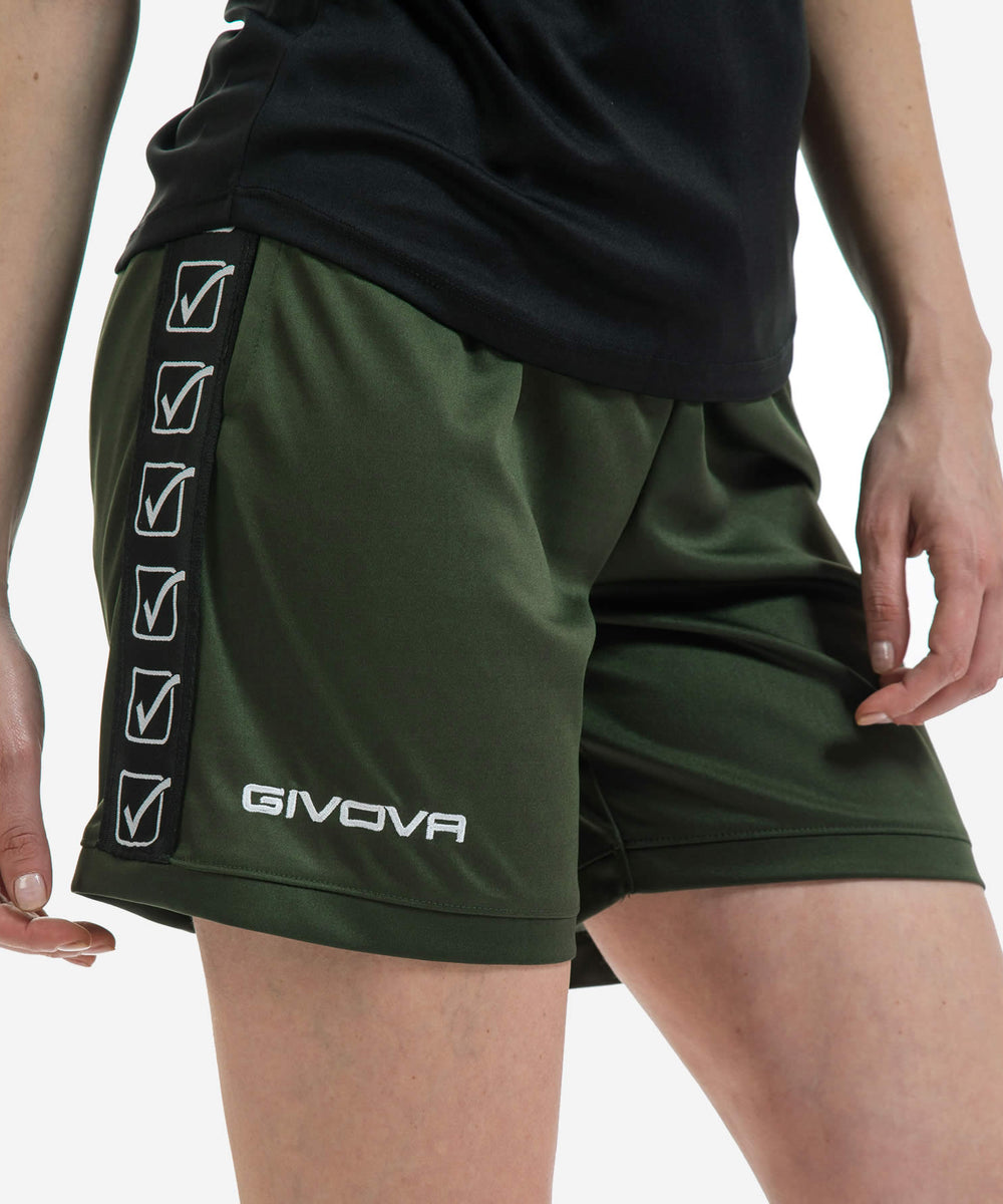 Givova Pantaloncino Poly Band - Verde militare Givova Pantaloncini e Bermuda Planet Sport Italia