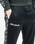 GIVOVA Pantalone College Band nero dettaglio