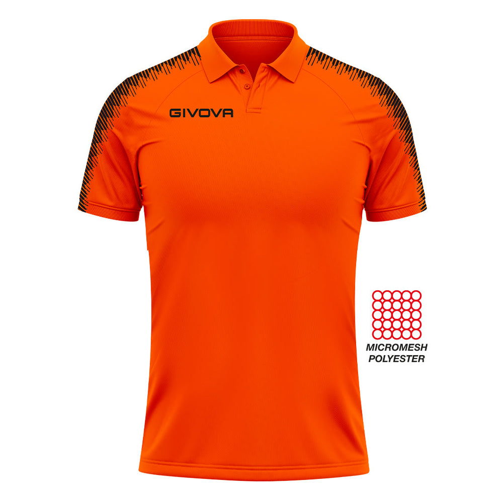 Polo Givova Club bianca e nera da rappresentanza per staff tecnico Givova Polo Planet Sport Italia