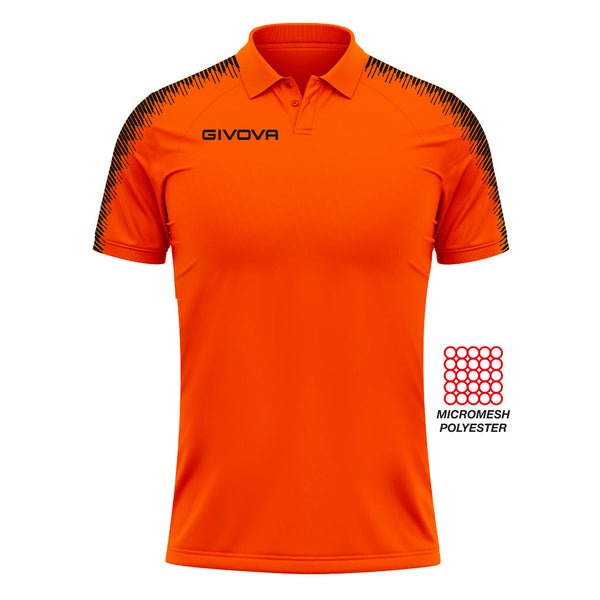 Polo Givova Club bianca e nera da rappresentanza per staff tecnico Givova Planet Sport Italia