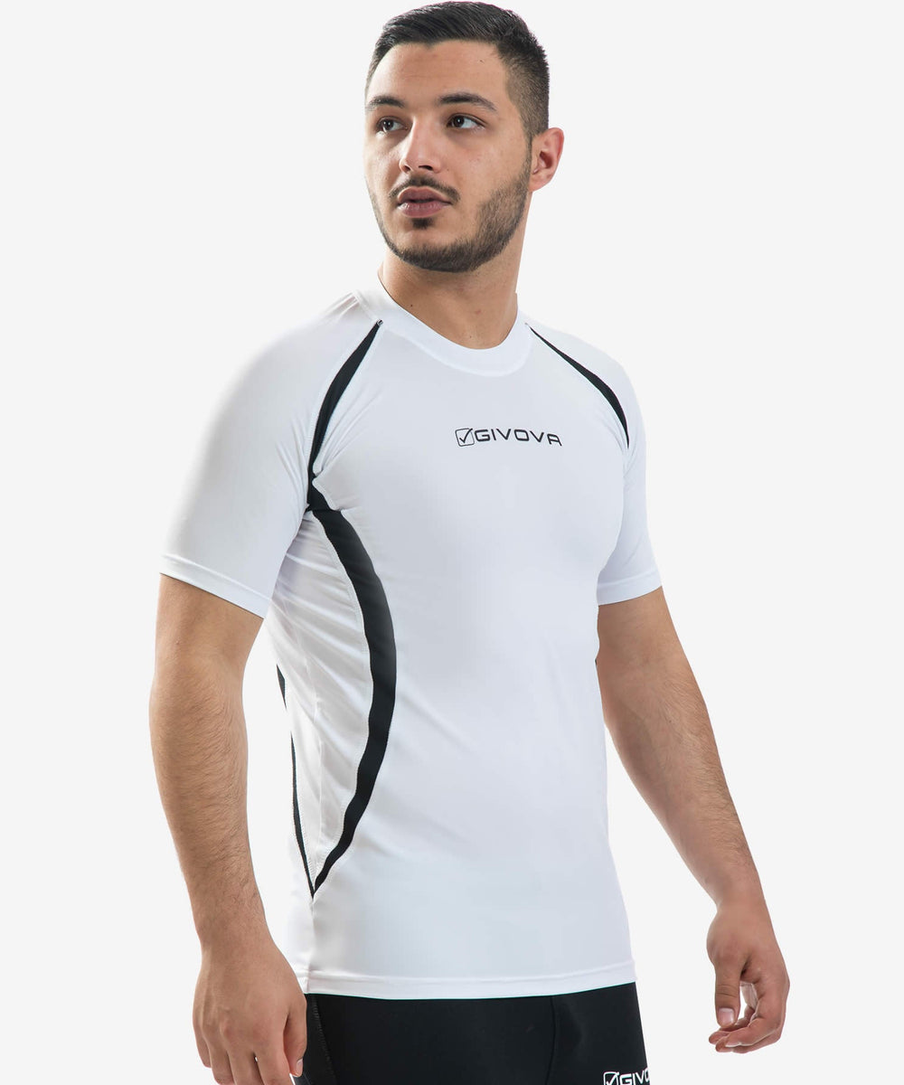 Givova Running Shirt bianco nero Givova Maglie e T-Shirt Planet Sport Italia
