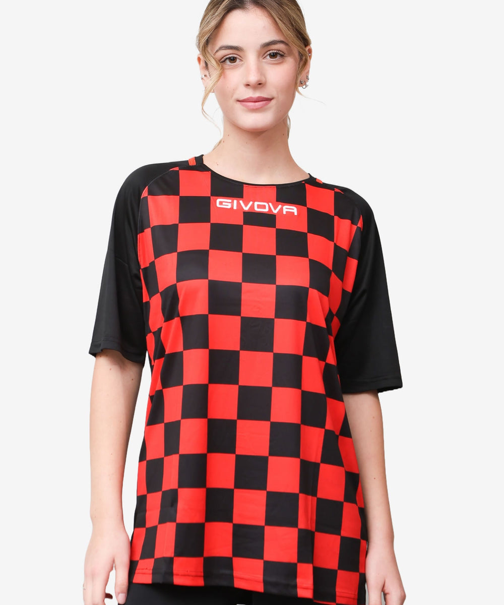 Maglia Givova Shirt Dama Interlock granata e bianca da donna per il calcio Givova Maglie e T-Shirt Planet Sport Italia