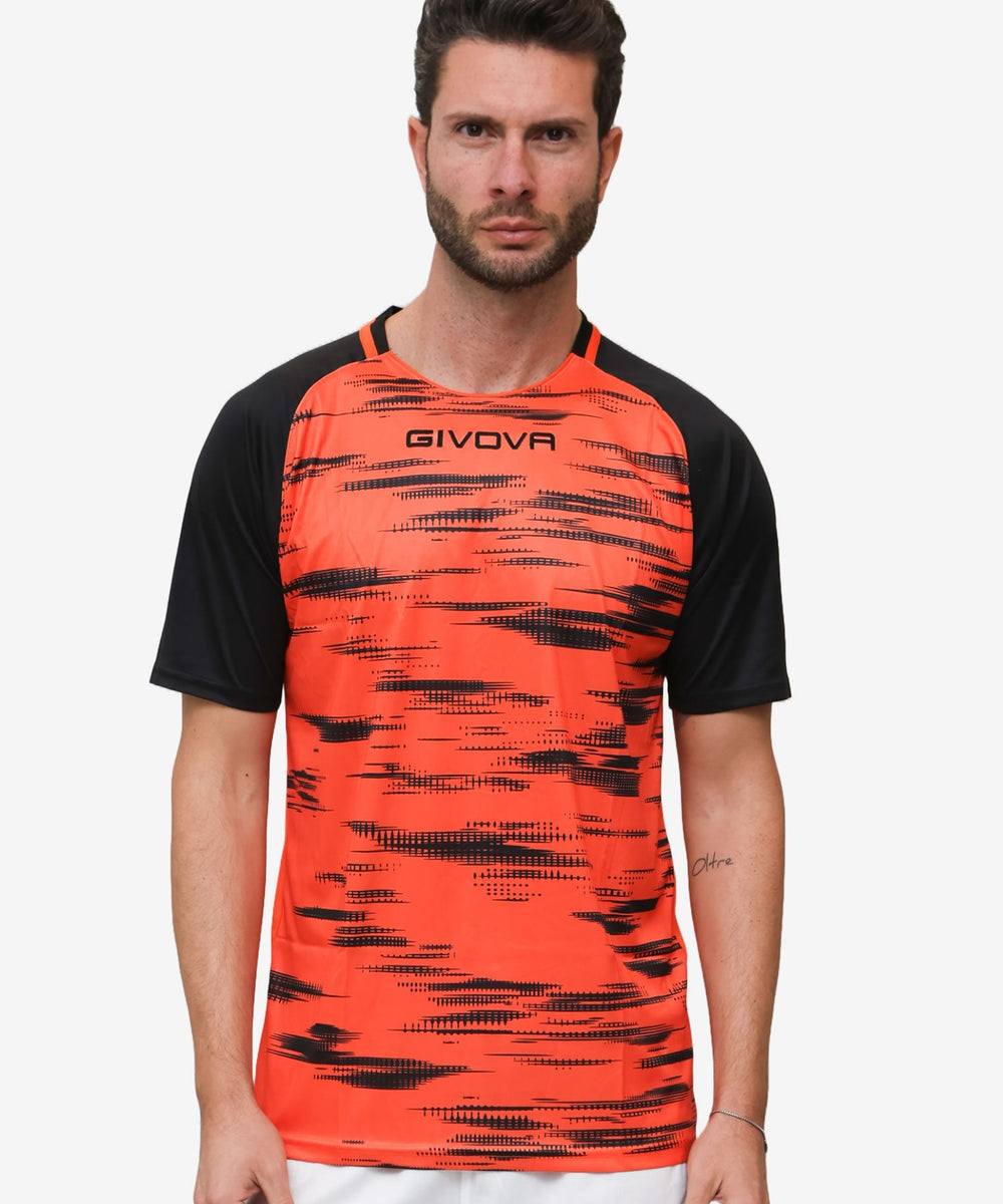 Givova Shirt Pixel arancio nero Givova Maglie e T-Shirt Planet Sport Italia