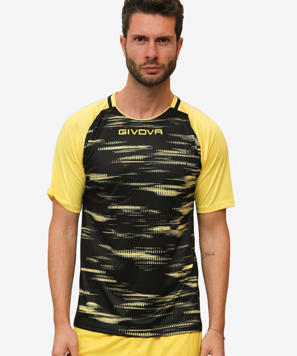 Givova Shirt Pixel nerogiallo Givova Maglie e T-Shirt Planet Sport Italia