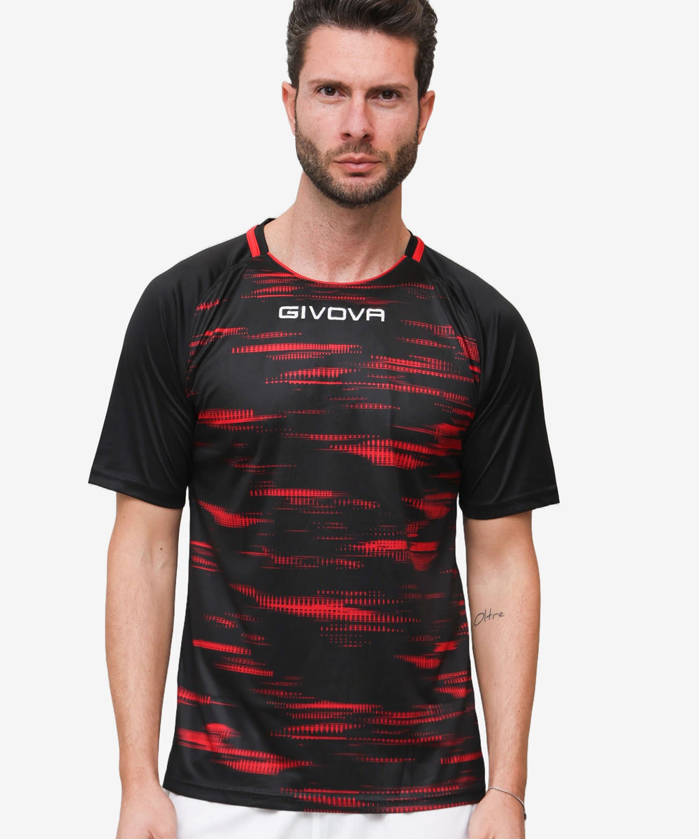 Givova Shirt Pixel nerorosso Givova Maglie e T-Shirt Planet Sport Italia