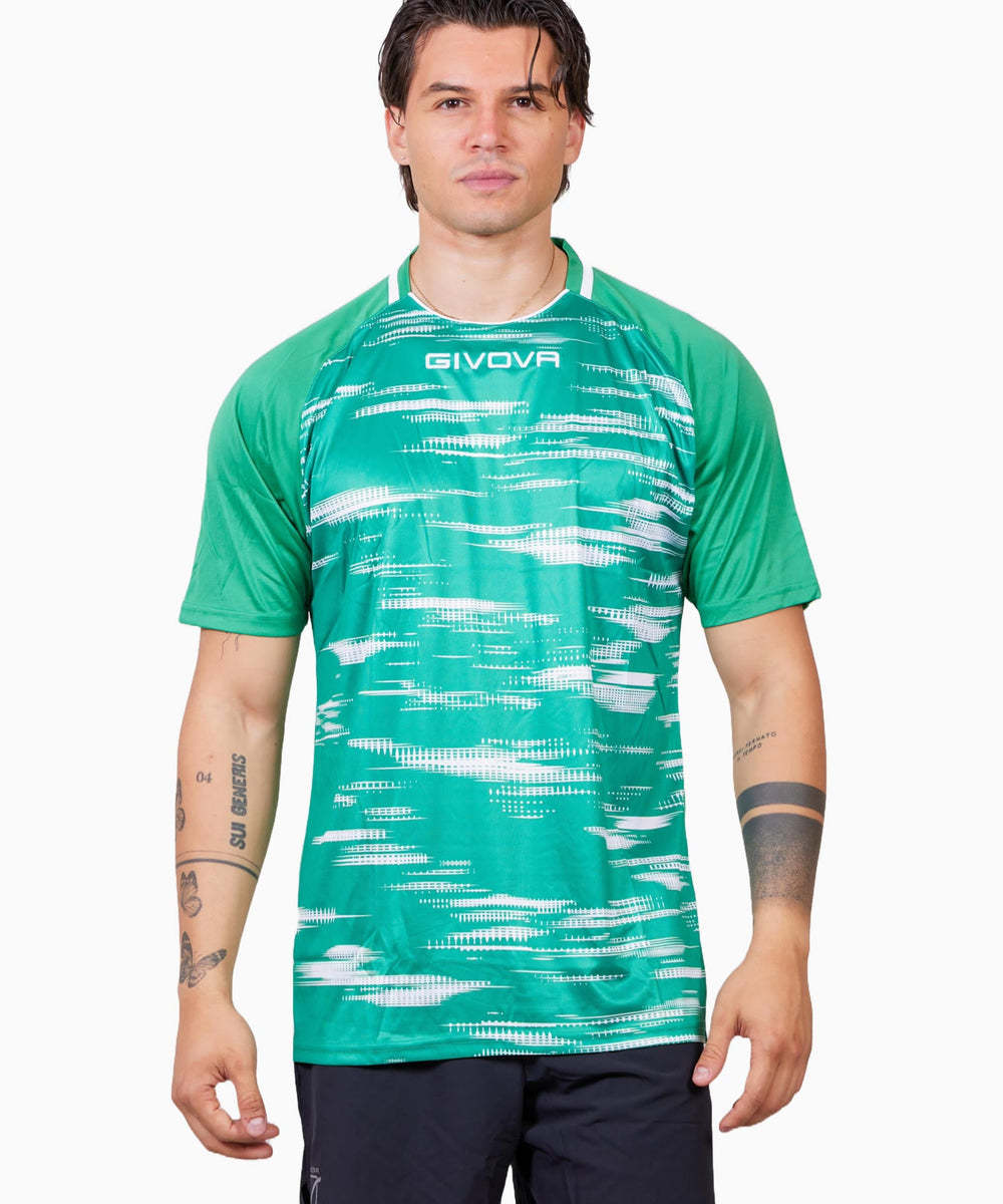 Givova Shirt Pixel verdeb ianco Givova Maglie e T-Shirt Planet Sport Italia