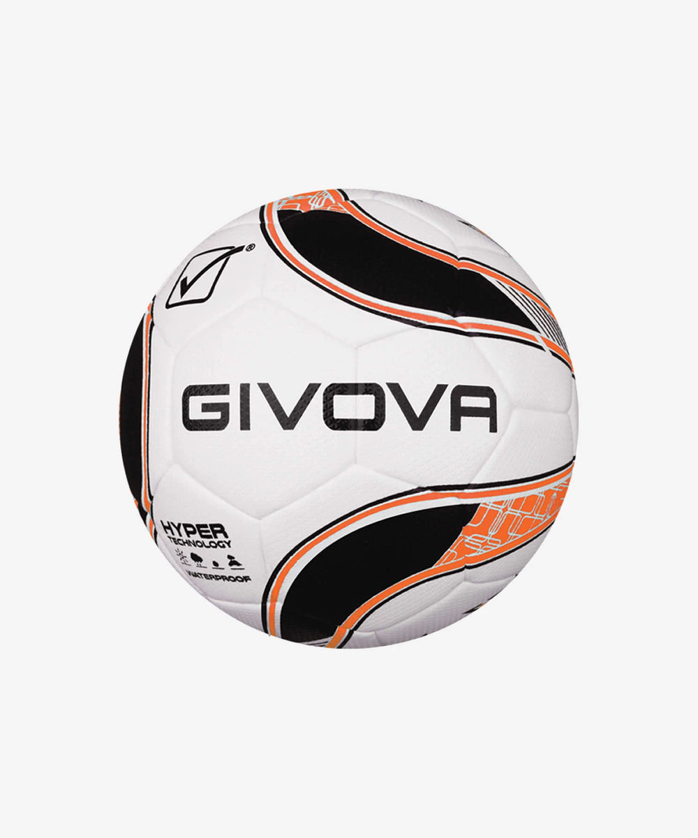 Pallone da calcio Givova Match Hyper nero e arancio fluo misura 5 Givova Palloni Planet Sport Italia