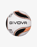 Pallone da calcio Givova Match Hyper nero e arancio fluo misura 5